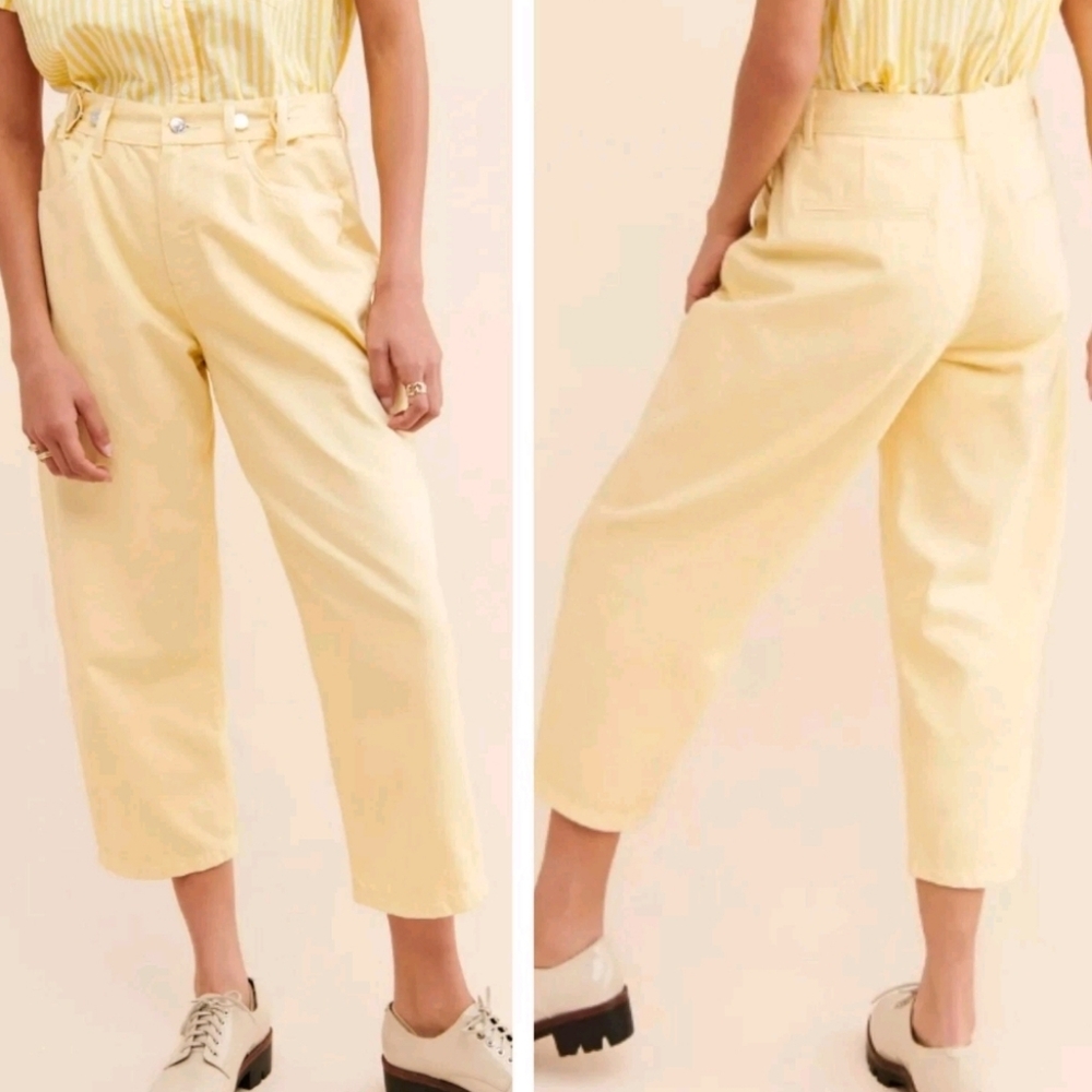Free People EDWIN Maiia Lemonade Jeans NWT - Size L